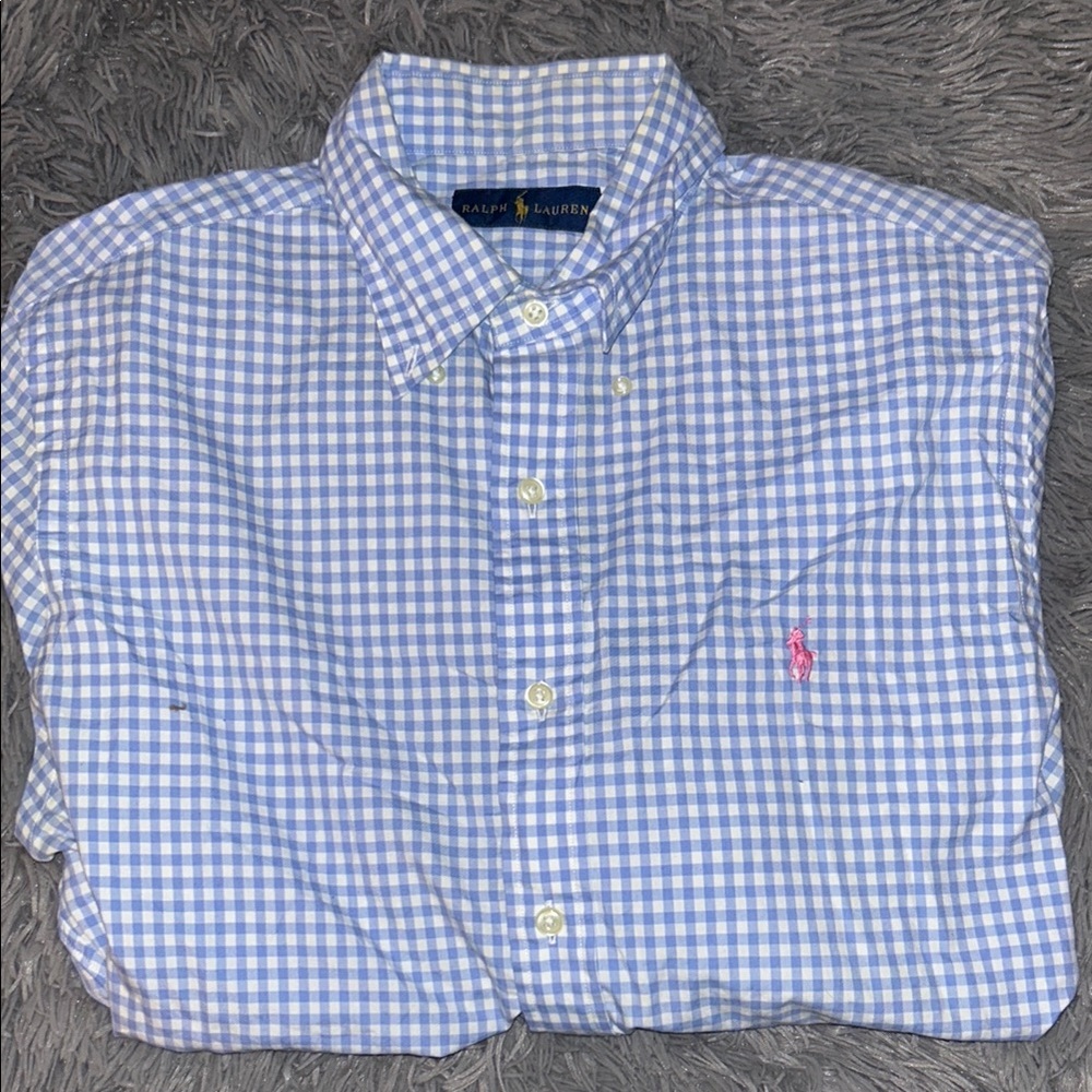 Polo by Ralph Lauren Casual Button Down Shirt in Blue and Pink